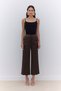 Satin Straight Leg Pants Tree Shell