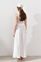 Linen Stitched Detail Skirt Ecru - 8