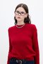 CYCLING NECK FIT KNIT SWEATER RED - 3