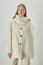 MAYA EMBROIDERED CACHET COAT ECRU - 3