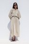 Muslin Dress with Binding Details Sand Color - 5
