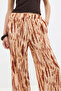 Women's Patterned Wide-Leg Pants Flowy High-Waist Viscose - 5