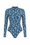 Gemusterter Surfer-Badeanzug Blue Shell - 4