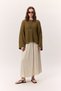 Crush Saten Skirt Beige