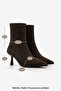Women's Heeled Boots Pointed Toe Goblet Heel Daily Classic Boots Tepon Brown Suede - 8