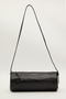 Leather Cylinder Shoulder Bag Black - 4