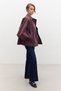 Cloak Sleeves Short Trench Coat Mulberry - 5