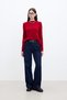 CYCLING NECK FIT KNIT SWEATER RED - 4