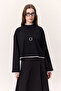 Contrast Color Long Sleeve T-Shirt Black - 5