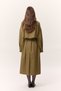 Shawl Detail Design Trench Coat Green - 8