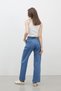 STRAIGHT DENIM PANTS WITH STITCH DETAIL BLUE - 8