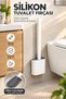 White Color Silicone Bathroom Toilet Toilet Cleaning Brush and Holder WC Toilet Brush