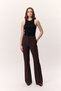 PREMIUM FLARED LEG FIT TROUSERS BROWN - 4