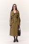 Shawl Detail Design Trench Coat Green - 3