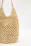 Braided Straw Crossbody Bag Beige - 6