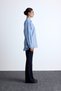 Waist adjustable blue shirt - 5