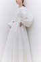Pearl-Embellished Evening Dress Bluz Ecru - 3