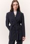 Tencel Belted Double-Breasted Blazer Jacket Indigo - 2