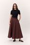Premium Wide Skirt Burgundy - 2