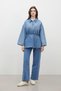 STRAIGHT DENIM PANTS WITH STITCH DETAIL BLUE - 4