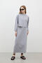 COTTON PEN SKIRT GRAY-MELANGE - 5