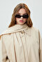 STOCKHOLM SCARF DETAIL Oversized TRENCH COAT BEIGE - 3