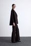 Wide Shoulder Vest Brown - 7