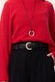Braided Leather Buckle Belt Black - 4
