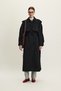 Technical Fabric Oversize Trench Coat Black - 2
