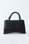Textured Leather Bag Black - 3