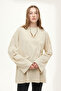 Wide Sleeve Oversize Tshirt Beige - 3