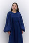 Dress with Wide Sleeve Detail Navy Blue - 2