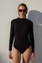 Patterned Swimmer Surf Swimsuit Black - 5