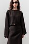 Linen Wide Tie Dress Bitter Brown - 3