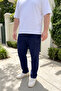 Sports Men's Sweatpants with 3 Pockets and Zipper Rea-0705 Navy Blue - 3