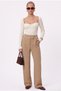 Line Women's Lycra Velcro Closure Beige Palazzo Trousers