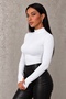 Women's 6-Piece White Finger Detailed Bodysuit - 6