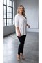 Women's Button Detailed Plus Size Blouse 1376-23 - 3