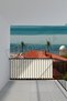 Olivia Home Gray Cream Balustrade Tarpaulin with Laces or Eyelet Capsule Rings for Balcony Railing