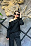 Madonna Collar Ribbed Oversize Knitted Sweater Sun125 - 6