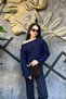 Women's New Season Madonna Collar Ribbed Oversize Knitted Sweater Sun125 - 5