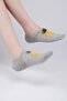 Women's Cotton Single Patterned No Show Socks Gray - 4