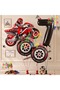 Motorcycle Themed 7 Year Old Foil Balloon Set 4 Piece Motorcycle Birthday Set
