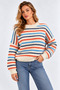 Lightweight Loose-Fit Short Colorful Women's Sweater