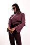 Plum Textured Oversize Blouse 27377 - 4