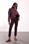 Plum Textured Oversize Blouse 27377 - 3
