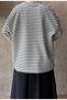 Women's Striped Oversize Tunic |   Casual Cut Long Sleeve Daily Stylish Tunic - 5