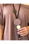 Short Sleeve Mink Tunic with Asymmetric Cut Necklace Std - 7