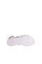 24101328D Genuine Leather Women's Sandals with White Straps and Ankle Buckle - 3