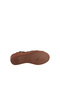 Tan Genuine Leather Comfort Wedge Heel Velcro Women's Sandals - 3